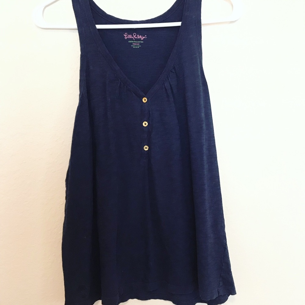 Lilly pulitzer tank top navy blue